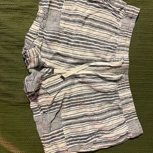 Time and Tru Navy and White Striped Shorts